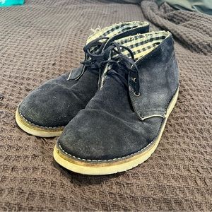 Men’s Johnston & Murphy Chukkas Navy Suede 10 Made in Italy Shoes $250